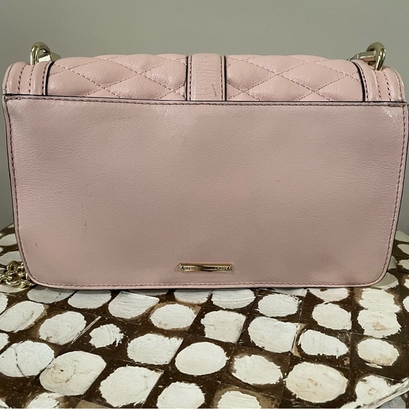 Rebecca Minkoff Women’s Love Quilted Leather Crossbody Purse Pink - Picture 11 of 11